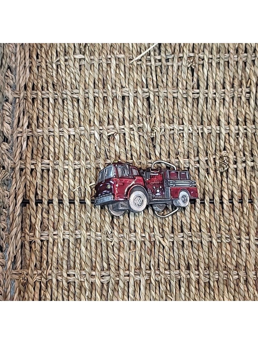 Vintage 1979 breitenbach's fire truck belt buckle